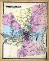 Worcester Map, Worcester 1870
